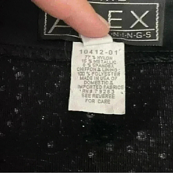 Alex Evenings Blouse Petite Black Embellished Wrap Style Holiday Party New Year - Picture 7 of 8